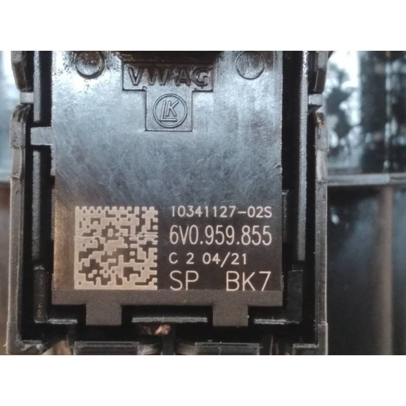 Recambio de mando elevalunas trasero derecho para skoda fabia ambition plus referencia OEM IAM 6V0959855 - Blanco 2