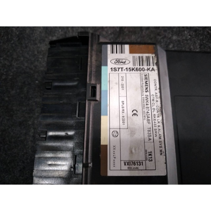 Recambio de centralita check control para ford mondeo berlina (ge) 2.0 16v di td cat referencia OEM IAM 1S7T15K600KA 5WK48743ABF - Gris 2