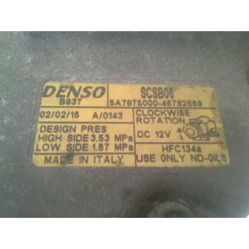 Recambio de compresor aire acondicionado para fiat stilo (192) 1.2 16v cat referencia OEM IAM 5A7875000 46782669 BENSO - Gris 3