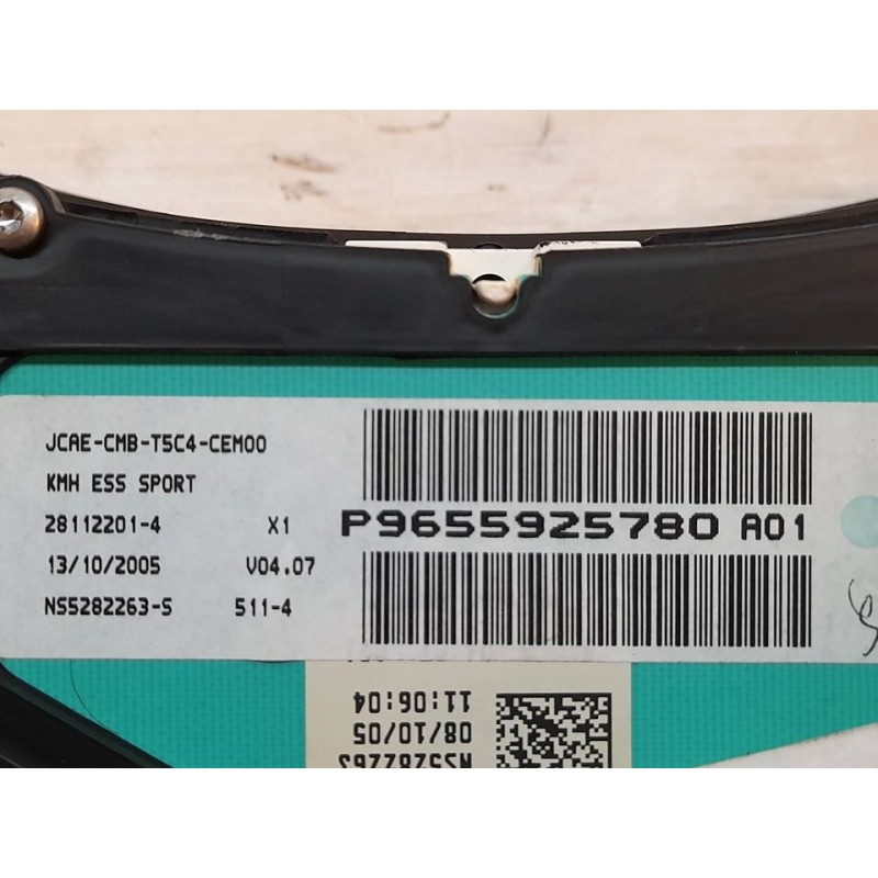 Recambio de cuadro instrumentos para peugeot 307 cc (s1) 1.6 referencia OEM IAM P9655925780 SAGEM - Negro 2