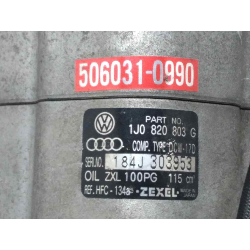 Recambio de compresor aire acondicionado para volkswagen golf iv berlina (1j1) conceptline referencia OEM IAM 1J0820803G  ZEXEL - Blanco 3