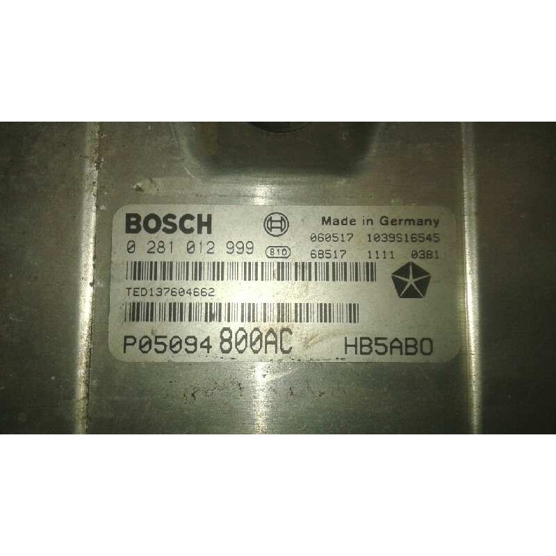 Recambio de centralita motor uce para chrysler grand voyager 2.8 crd referencia OEM IAM 0281012999 P05094800AC - Gris 2