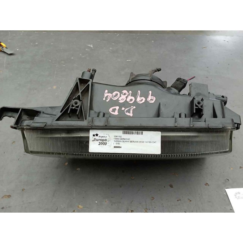 Recambio de faro derecho para nissan sunny berlina (n14) 1.6 16v cat referencia OEM IAM - Rojo 4