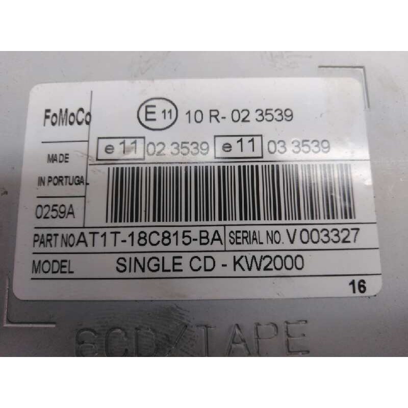 Recambio de sistema audio / radio cd para ford transit connect (tc7) 1.8 tdci cat referencia OEM IAM AT1T18C815BA - Blanco 2