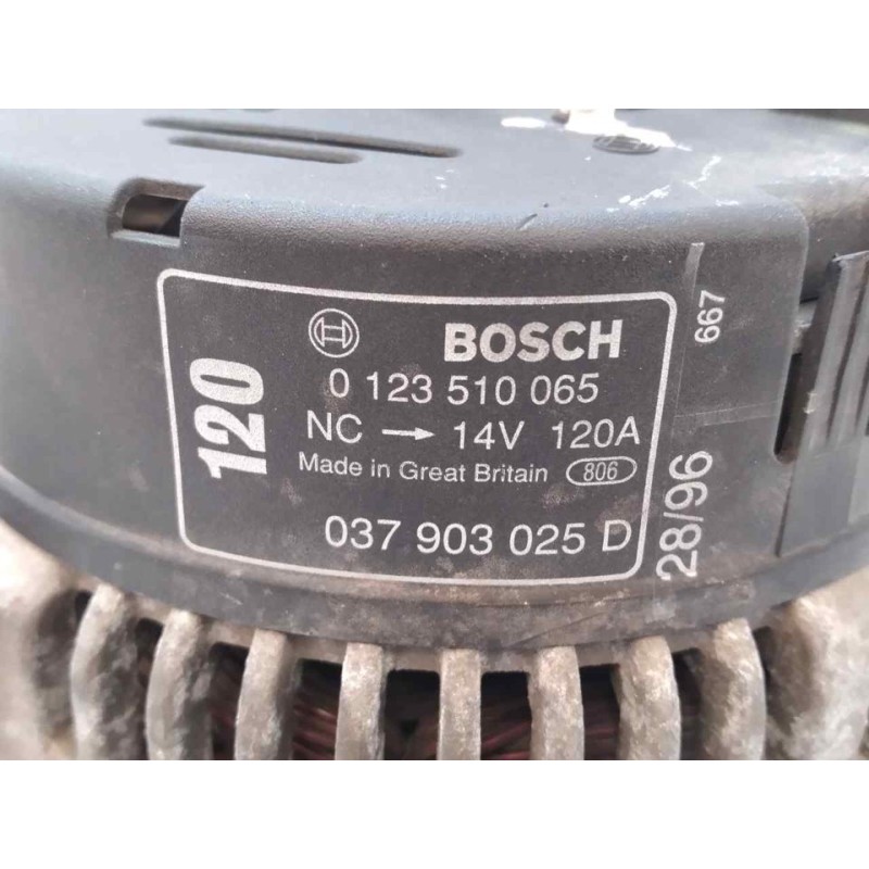 Recambio de alternador para audi a3 (8l) 1.8 20v referencia OEM IAM 0123510065 - Negro 3