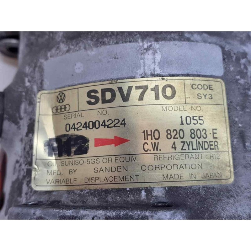 Recambio de compresor aire acondicionado para seat ibiza (6k) clx referencia OEM IAM 1H0820803E 1055 SANDEM - Rojo 2