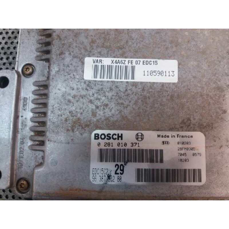 Recambio de centralita motor uce para citroën c5 berlina 2.2 hdi fap cat (4hx / dw12ed4) referencia OEM IAM 0281010371 - Gris 2