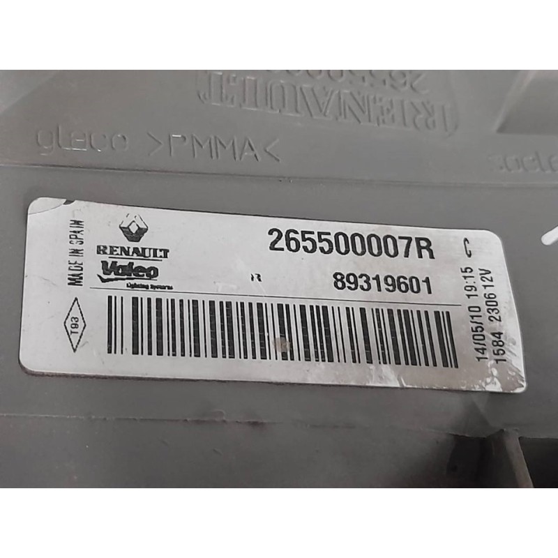 Recambio de piloto trasero derecho para renault megane iii berlina 5 p dynamique referencia OEM IAM 265500007R VALEO 4