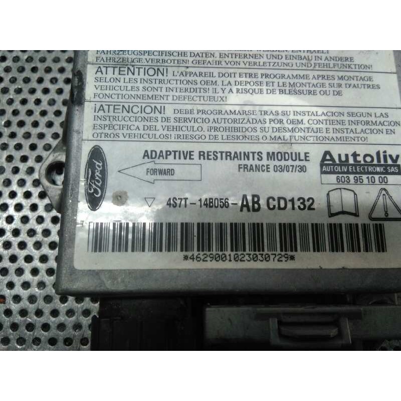 Recambio de centralita airbag para ford mondeo berlina (ge) 2.0 tdci td cat referencia OEM IAM 4S7T14B056AB 603951000 - Blanco 2