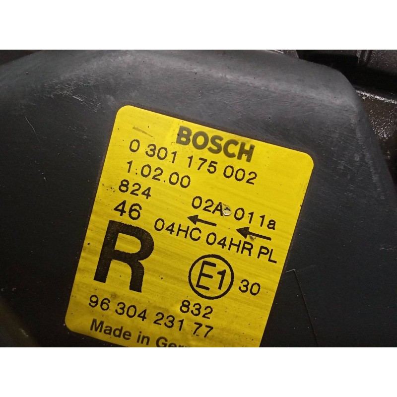 Recambio de faro derecho para peugeot 406 berlina (s1/s2) stdt referencia OEM IAM 0301175002  BOSCH 2