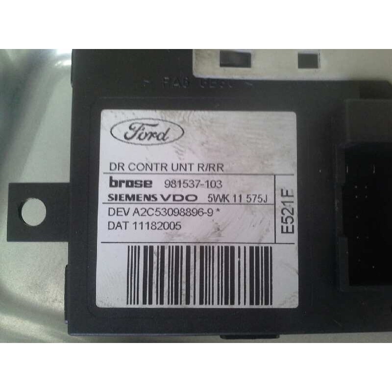 Recambio de elevalunas trasero derecho para ford focus berlina (cap) 1.8 tdci turbodiesel cat referencia OEM IAM 981537103  5WK1 - Gris 2