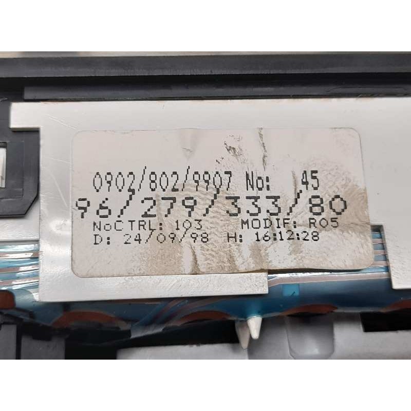 Recambio de cuadro instrumentos para citroën saxo 1.1 image referencia OEM IAM 9627933380 09028029907 - Blanco 3