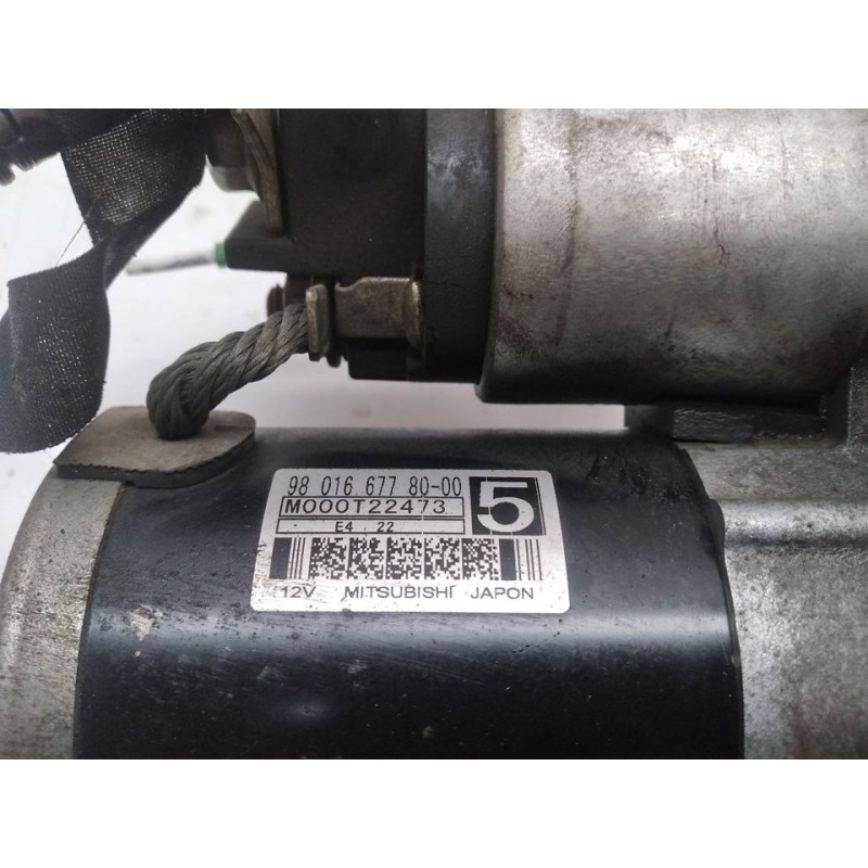 Recambio de motor arranque para citroën c3 attraction referencia OEM IAM 9801667780 M000T22473 MITSUBISHI - Blanco 2