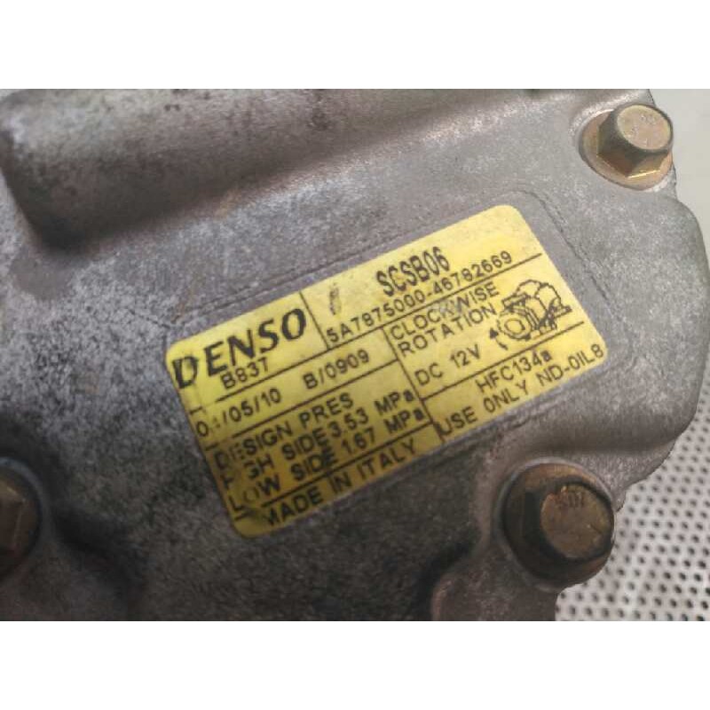 Recambio de compresor aire acondicionado para fiat stilo (192) 1.4 16v active (05.2004) referencia OEM IAM 5A7875000 46782669 B8 5
