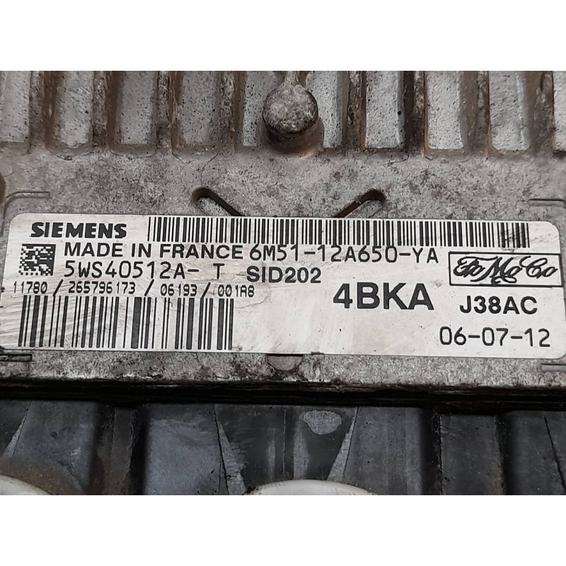 Recambio de centralita motor uce para ford focus c-max (cap) ambiente (d) referencia OEM IAM 5WS40512A 6M5112A650YA SIEMENS 3