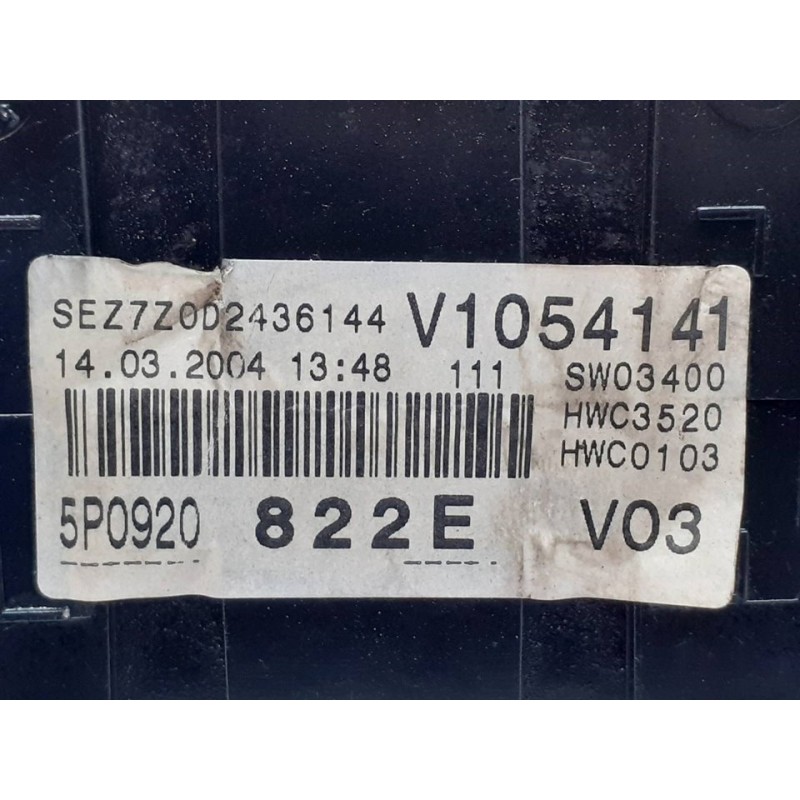 Recambio de cuadro instrumentos para seat altea (5p1) reference referencia OEM IAM 5P0920822E  SIEMENS VDO - Gris 3