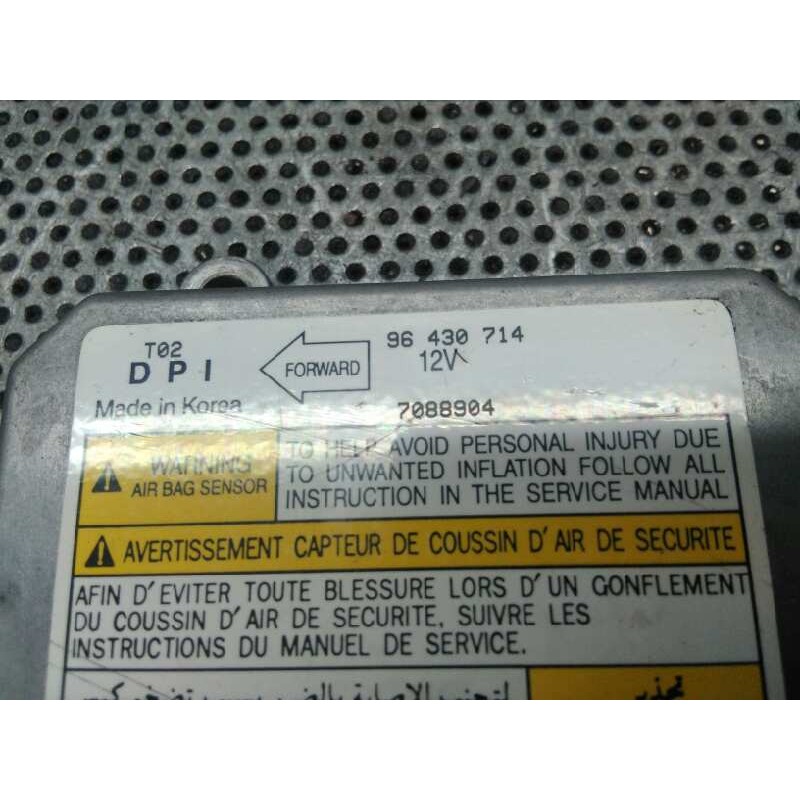 Recambio de centralita airbag para chevrolet kalos 1.2 cat referencia OEM IAM 96430714 - Azul 2