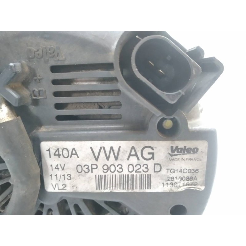 Recambio de alternador para volkswagen polo (6r1) advance referencia OEM IAM 03P903023D 2610086A VALEO 4