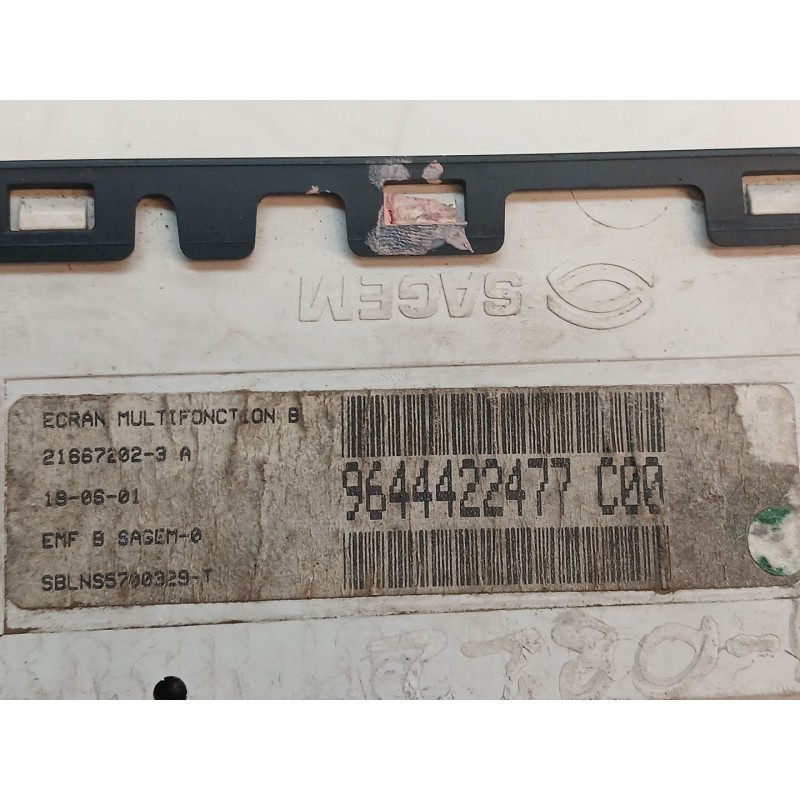 Recambio de pantalla multifuncion para citroën c5 berlina 2.2 hdi vivace referencia OEM IAM 9644422477 - Azul 2