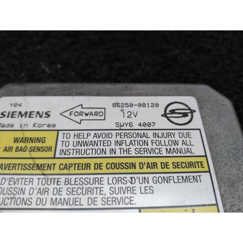 Recambio de centralita airbag para ssangyong rexton 290 referencia OEM IAM 8625008120 5WY64007 - Negro 2