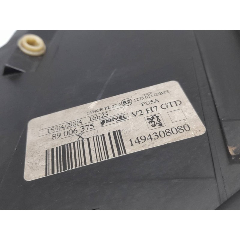 Recambio de faro izquierdo para peugeot 807 st pack referencia OEM IAM 1494308080 2