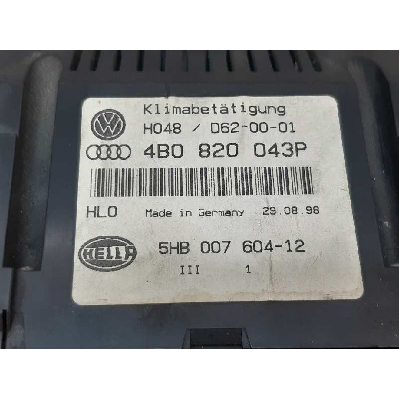 Recambio de mando climatizador para audi a6 berlina (4b2) 2.5 tdi referencia OEM IAM 4B0820043P 5HB00760412 - Negro 2