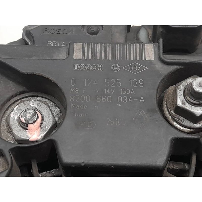 Recambio de alternador para renault kangoo profesional referencia OEM IAM 0124525139 8200660034A BOSCH - Blanco 5