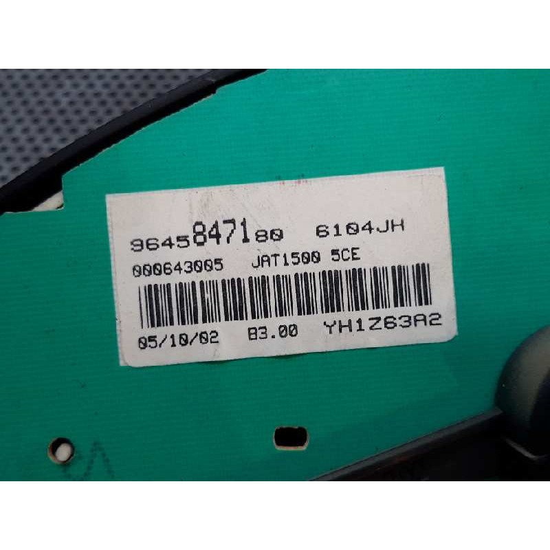 Recambio de cuadro instrumentos para peugeot 206 berlina xs referencia OEM IAM 9645847180 2
