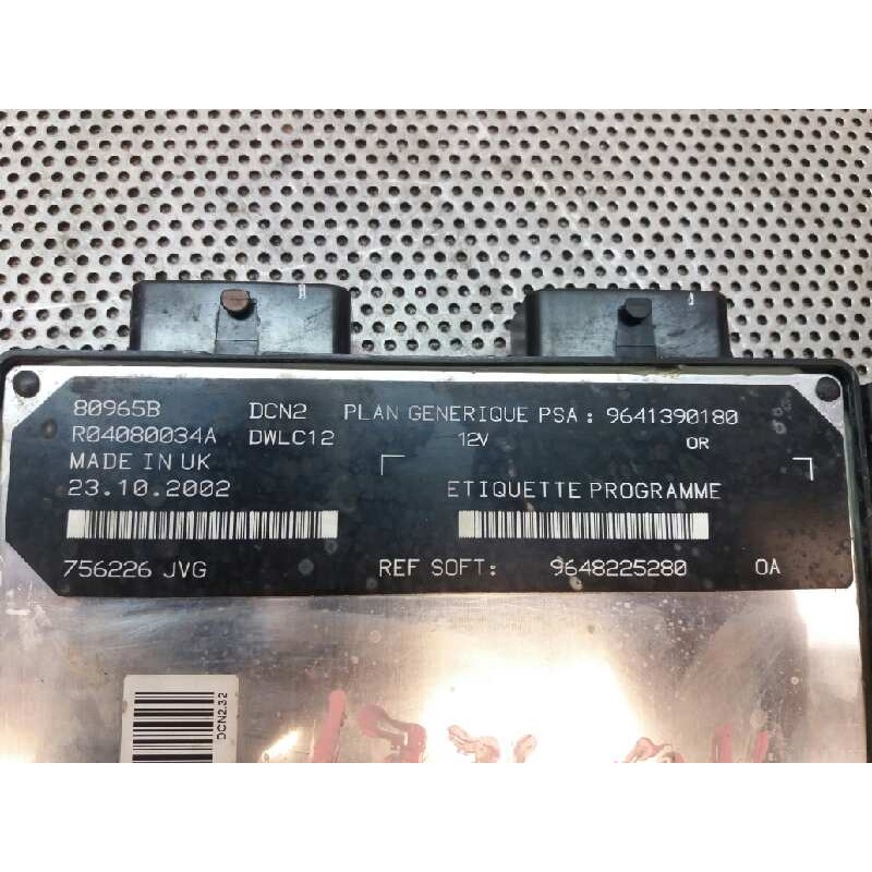 Recambio de centralita motor uce para citroën berlingo 1.9 diesel referencia OEM IAM R044080034A 9648225280 - Blanco 3