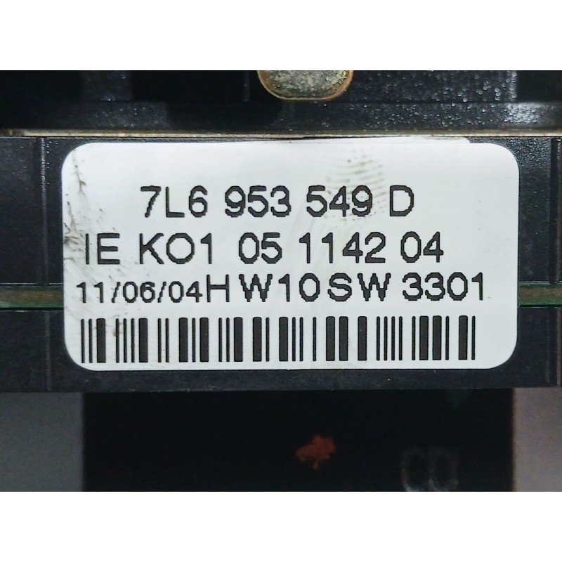 Recambio de mando luces para volkswagen touareg (7la) tdi r5 referencia OEM IAM 7L6953549D - Negro 2