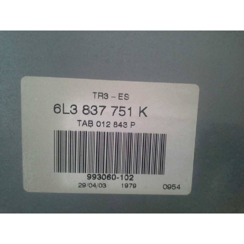 Recambio de elevalunas delantero izquierdo para seat ibiza (6l1) 1.9 tdi referencia OEM IAM 6Q2959802A  6L3837751K - Negro 5