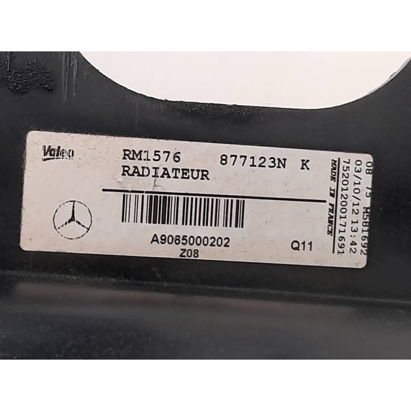 Recambio de radiador agua para mercedes-benz sprinterii caja abierta (desde 01.06) 413/416/510/513/516 cdi (906.153/155) referen - Blanco 2