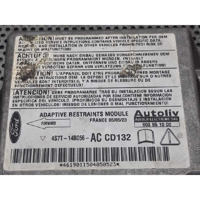 Recambio de centralita airbag para ford mondeo berlina (ge) ambiente (06.2003) (d) referencia OEM IAM 4S7T14B056 3