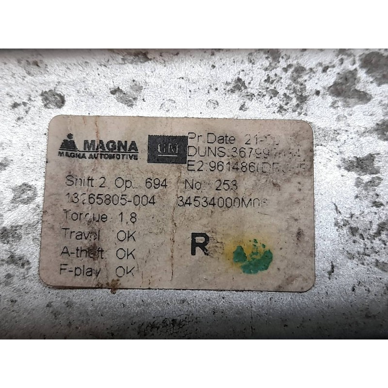 Recambio de elevalunas trasero derecho para opel meriva b essentia referencia OEM IAM 13265805004 - Rojo 3