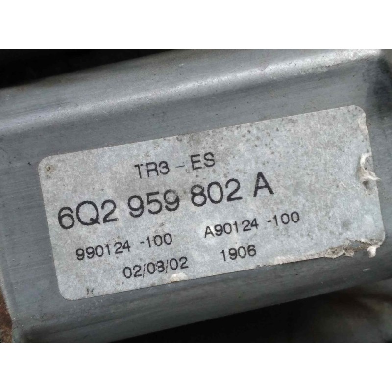 Recambio de elevalunas delantero izquierdo para seat ibiza (6l1) 1.9 sdi referencia OEM IAM 6Q2959802A 6L3837751K - Negro 3
