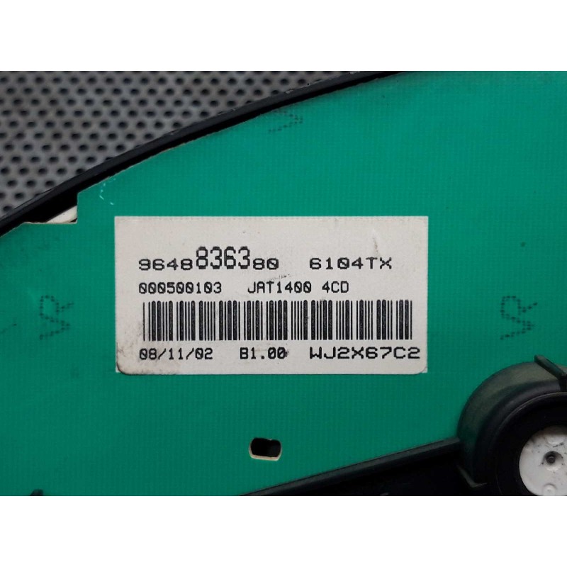 Recambio de cuadro instrumentos para citroën berlingo 1.9 d multispace referencia OEM IAM 9648836380 - Blanco 4