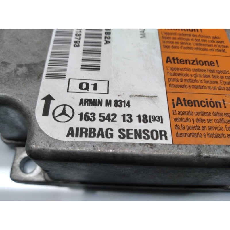 Recambio de centralita airbag para mercedes-benz clase m (w163) 270 cdi (163.113) referencia OEM IAM 1635421318 - Gris 2