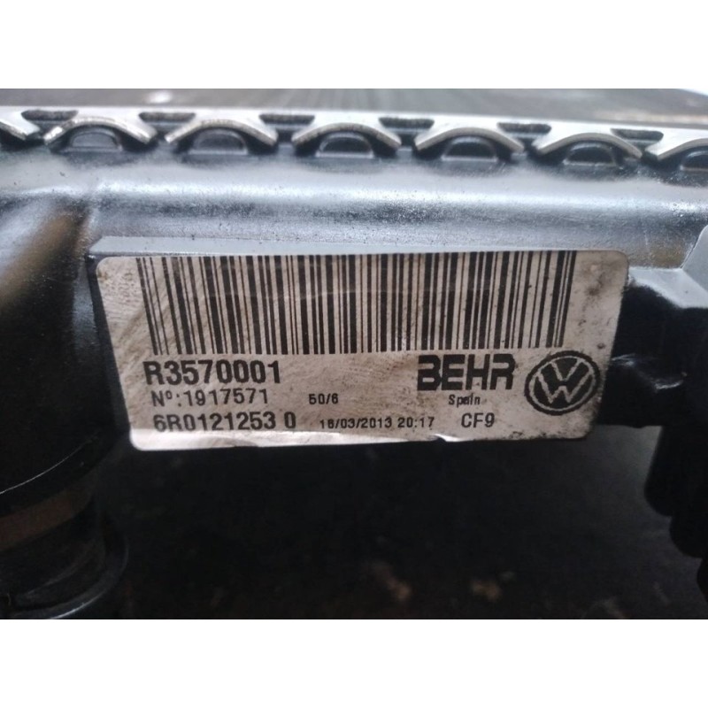 Recambio de radiador agua para volkswagen polo (6r1) advance referencia OEM IAM 6R0121253 2