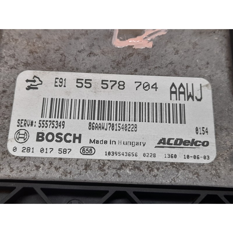 Recambio de centralita motor uce para opel meriva b essentia referencia OEM IAM 0281017587 55578704 BOSCH - Rojo 2