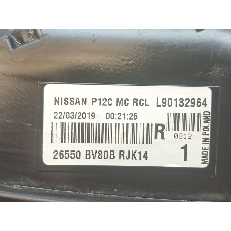 Recambio de piloto trasero derecho para nissan juke (f15) 1.6 referencia OEM IAM 26550BV80B L90132964 - Blanco 2