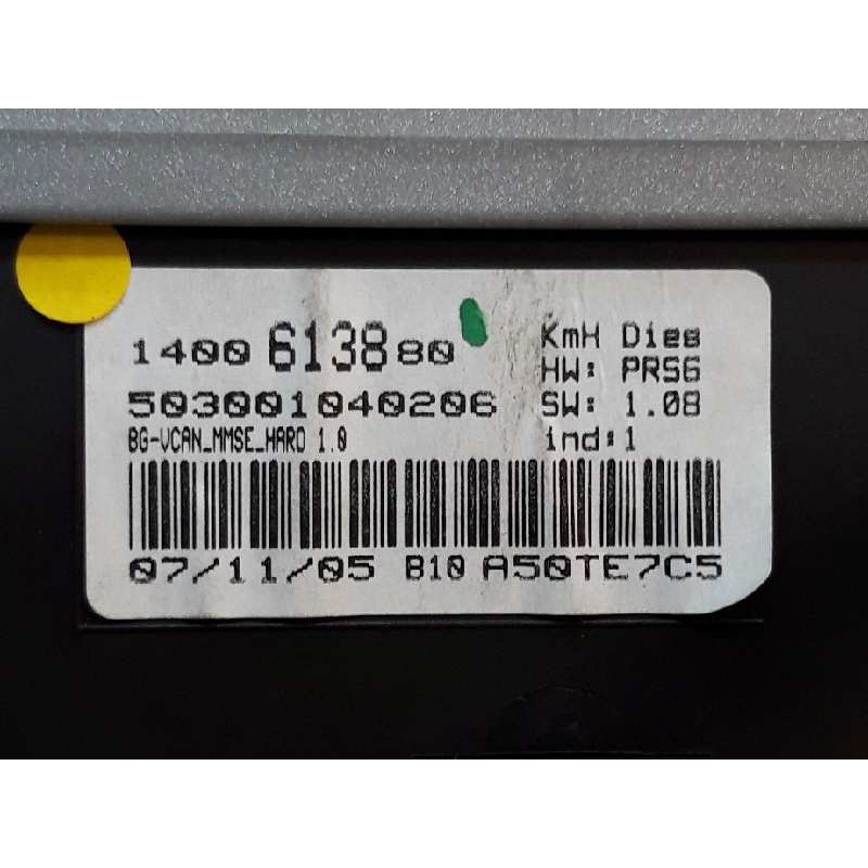 Recambio de cuadro instrumentos para fiat ulysse (179) 2.2 jtd dynamic referencia OEM IAM 1400613880 503001040206 - Negro 2