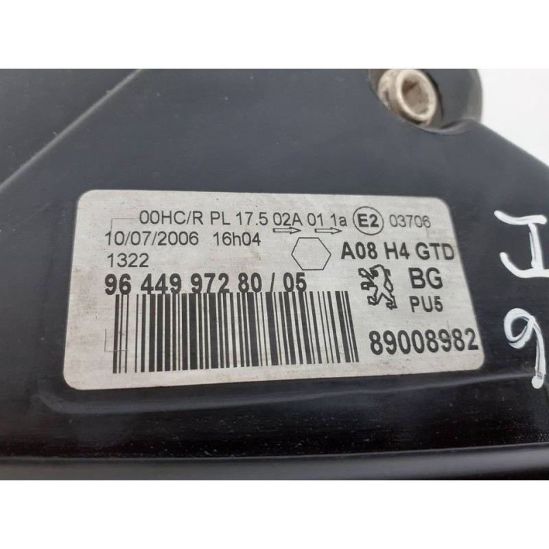 Recambio de faro izquierdo para peugeot 1007 urban referencia OEM IAM 9644997280 2