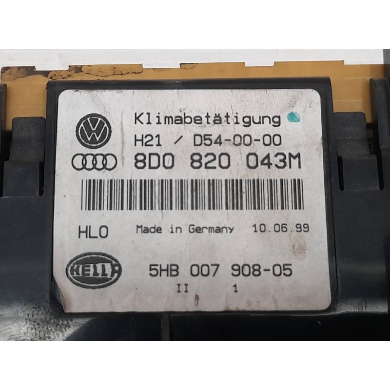 Recambio de mando climatizador para audi a4 berlina (b5) 2.5 tdi referencia OEM IAM 8D0820043M 5HB00790805 3