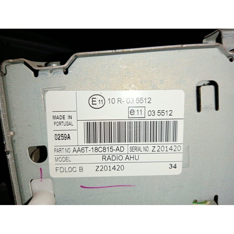 Recambio de sistema audio / radio cd para ford fiesta (cb1) trend referencia OEM IAM AA6T18C815AD - Blanco 3