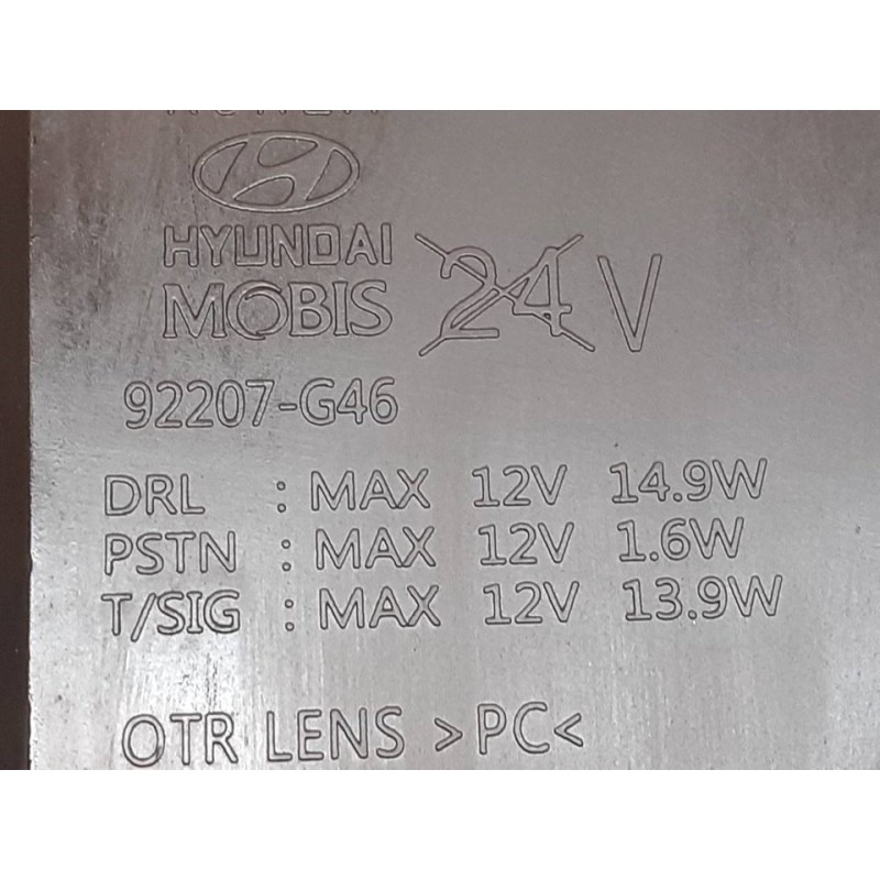 Recambio de faro antiniebla izquierdo para hyundai i30 (pd) n line 30 aniversario referencia OEM IAM 92207G46 3