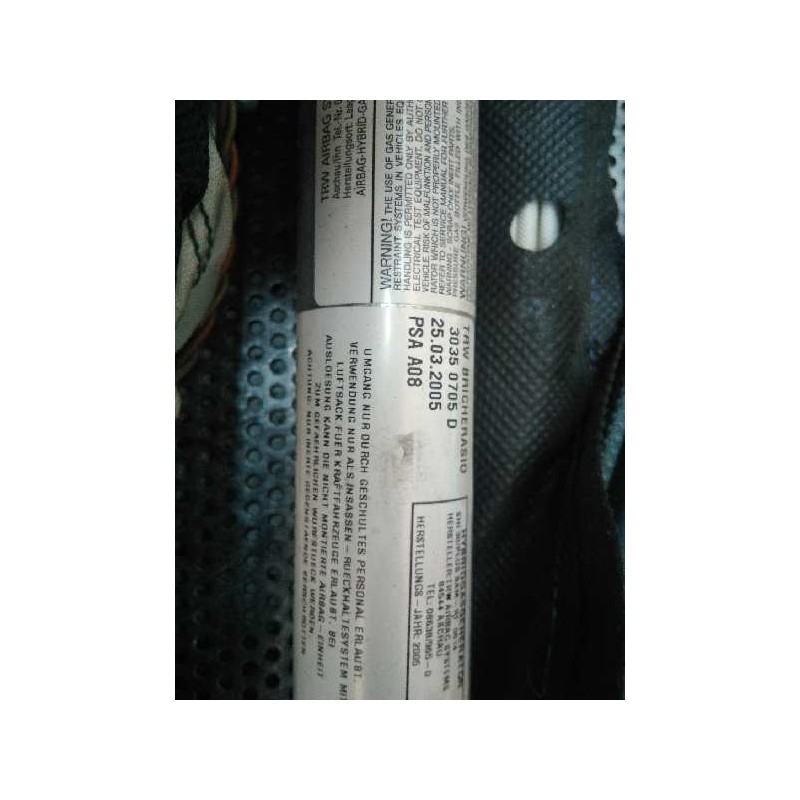 Recambio de airbag cortina delantero izquierdo para peugeot 1007 1.4 referencia OEM IAM 9655837980 - Rojo 3