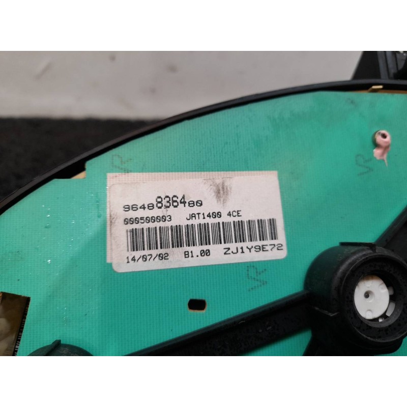 Recambio de cuadro instrumentos para peugeot 206 berlina xn referencia OEM IAM 9648836480  JAEGER 2