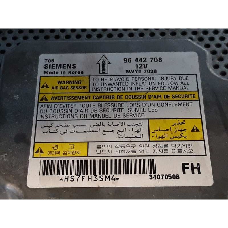 Recambio de kit airbag para chevrolet aveo lt referencia OEM IAM 96654849 96654843 96442708 / 5WY67038 - Negro 6