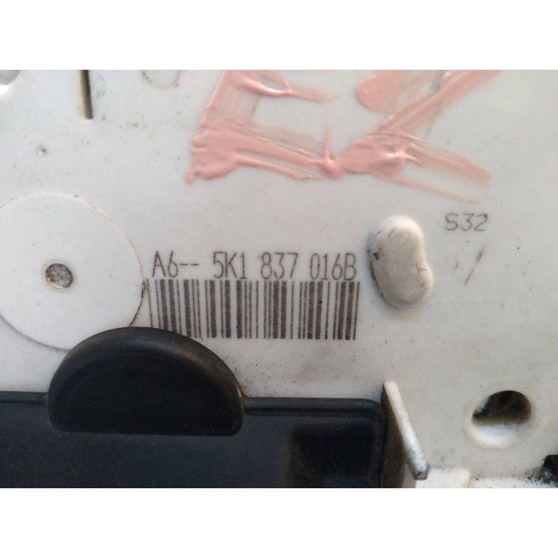 Recambio de cerradura puerta delantera derecha para volkswagen golf vi (5k1) gtd referencia OEM IAM 5K1837016B - Negro 5