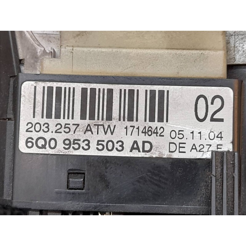 Recambio de mando luces para volkswagen polo (9n1) highline referencia OEM IAM 6Q0953503AD - Negro 5